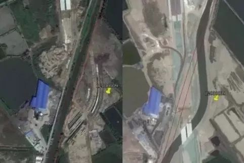 黑臭水體新建水閘監(jiān)測影像比對圖 黑臭水體新建水閘監(jiān)測影像比對圖