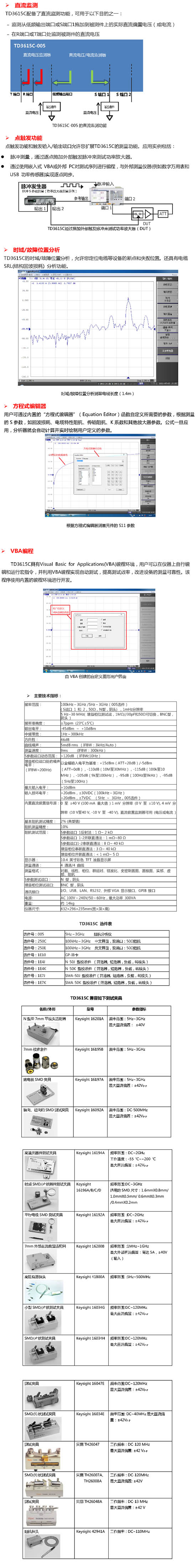 TD3615C矢量網(wǎng)絡(luò)分析儀測(cè)試與應(yīng)用